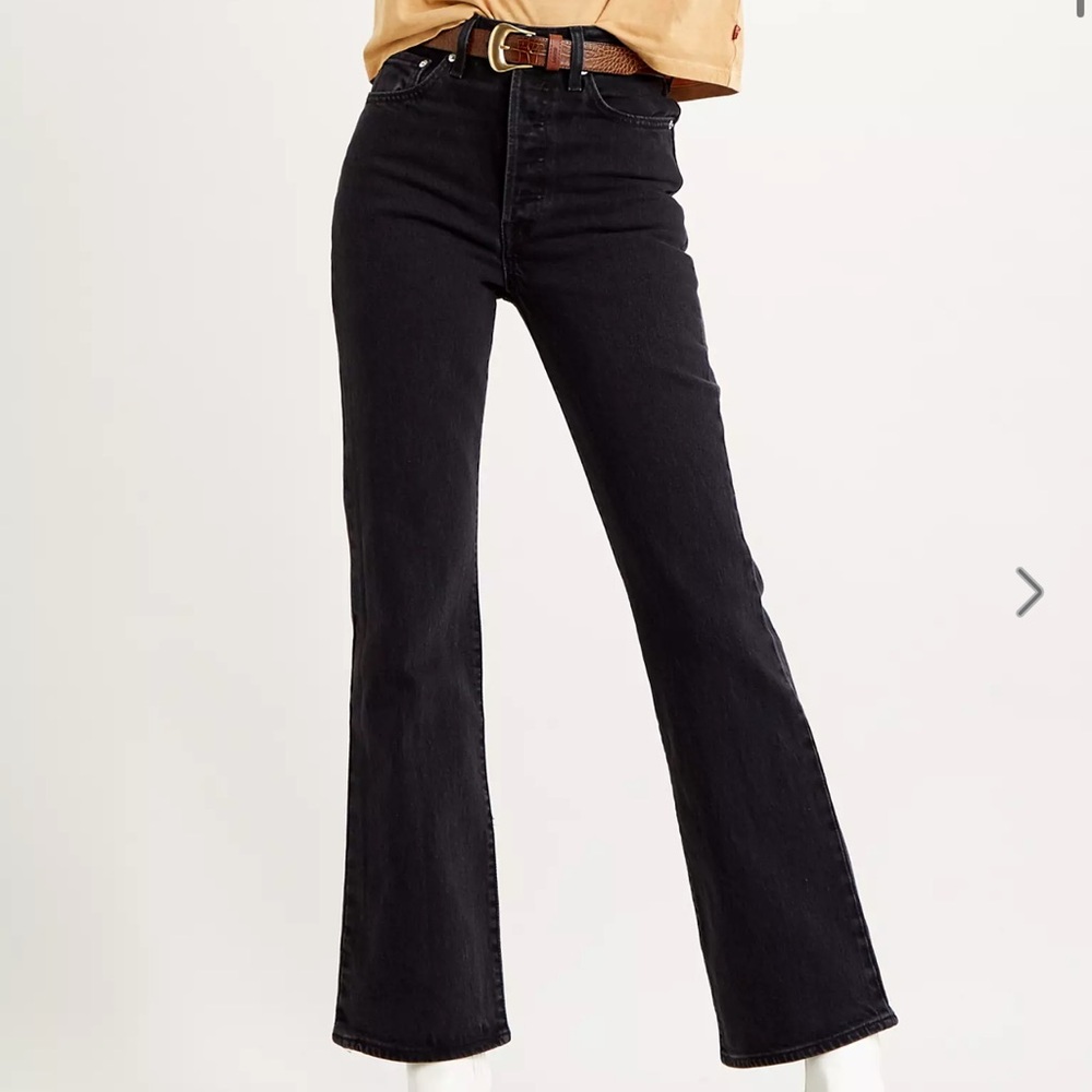 Levi's Ribcage Boot Cut Black Jeans Size 26